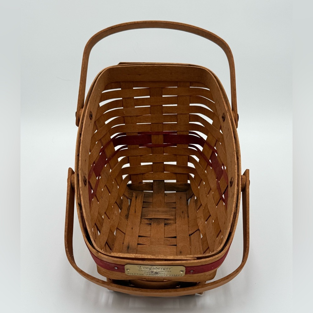 LONGABERGER YULETIDE TRADITIONS BASKET DBL HANDLES 1991